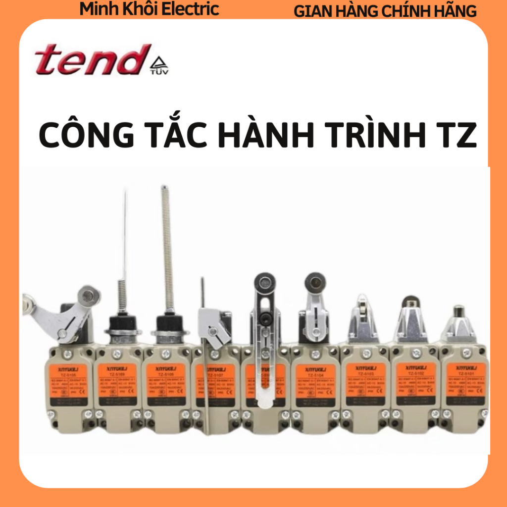 Công tắc hành trình Tend TZ-5101,TZ-5108,công tắc dạng lò xo TZ,cong tac giới hạn,công tắc giới hạn,công tắc chuyển đổi