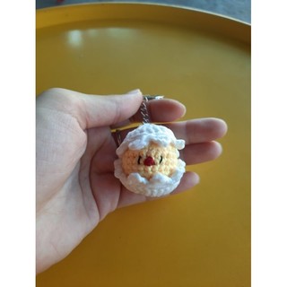 Móc khoá gà vỏ trứng bằng len handmade