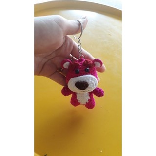Móc khoá gấu dâu bằng len - crochet handmade