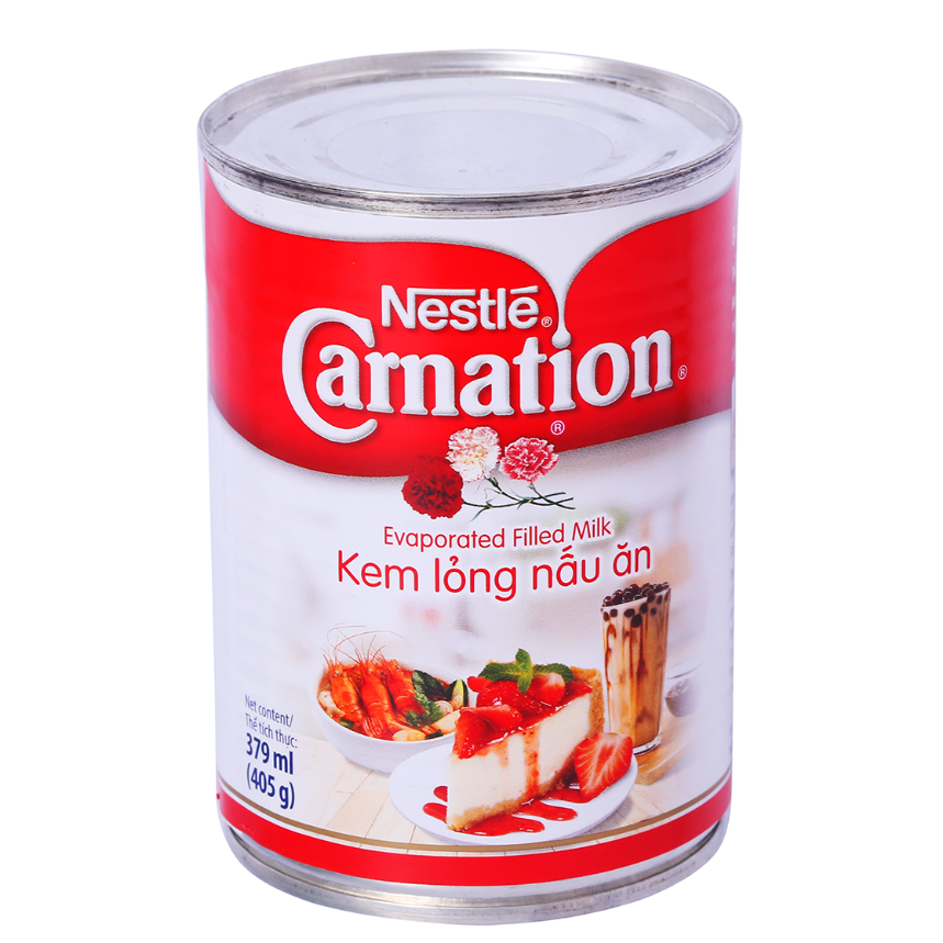 Sữa Béo Carnation Nestle 405g (Kem lỏng nấu ăn ba bông)