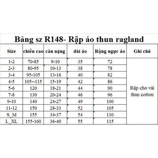 Rập giấy A0  mã R148 ( rập áo thun ragland cánh dơi)