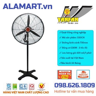 Quạt cây công nghiệp yanfan d30cn 230w cánh nhôm 750mm
