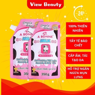 Muối tắm sữa bò tẩy tế bào chết - muối tắm bò a bonne spa milk salt thái lan 350gr