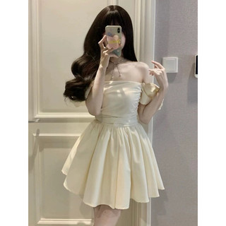 [Sale] Đầm Ulzzang Trễ Vai Tay Bồng Nhẹ Nhàng - Kèm ảnh thật