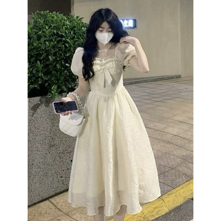 [SALE] Đầm Ulzzang Trắng Phối Nơ Cực Xinh - Kèm ảnh thật