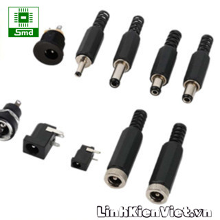 Set 5 Đầu Jack DC 5.5 3.5mm ( đực , Cái ) 5.5x2.1 5.5x2.5 3.5x1.1 3.5x1.5 - đầu dây cắm nguồn chân hàn-DC005 DC002 jack 
