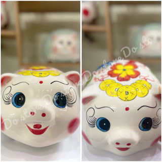 Lợn đất Bát Tràng, Heo tiết kiệm, ống đựng tiền tiết kiệm, quà tặng cho bé, đồ decor trang trí
