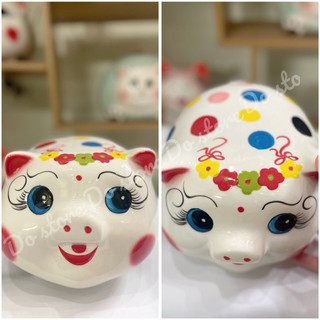 Lợn đất Bát Tràng, Heo tiết kiệm, ống đựng tiền tiết kiệm, quà tặng cho bé, đồ decor trang trí