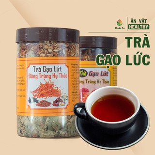 Trà Gạo Lứt Đông Trùng Hạ Thảo Giảm Cân, Cỏ Ngọt, Kỳ Tử, Đậu Đỏ, Lá Nếp Hộp 400 gram - Ăn Vặt Healthy Thanh An Food
