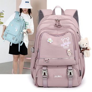 Balo đi học nam nữ màu pastel trơn basic đựng laptop 15.6inch vải cao cấp 9470