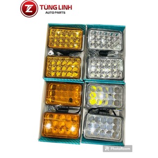 Đèn vuông 15 bóng (mắt) RUNLAI siêu sáng. Đèn led cao cấp loại 1 - dùng chung điện áp 12/24v cho ô tô, xe tải