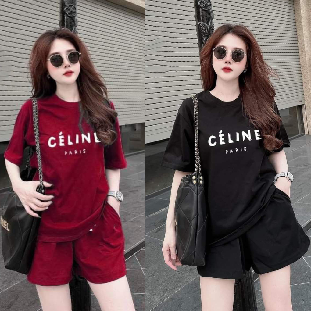 Set bộ đùi mặc nhà phom rộng chất cotton su cho nữ rẻ đẹp đơn giản mùa hè bigsize 40-75kg in célin | BigBuy360 - bigbuy360.vn