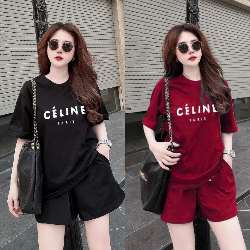 Set bộ đùi mặc nhà phom rộng chất cotton su cho nữ rẻ đẹp đơn giản mùa hè bigsize 40-75kg in célin | BigBuy360 - bigbuy360.vn