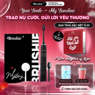 Bàn chải điện Brushie chính hãng, bàn chải đánh răng điện công nghệ sóng âm sonic tặng kèm đầu rửa mặt bảo hành 1 năm