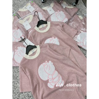 Áo phông Doremon cổ trắng, áo hông thêu nổi hàng QCL1