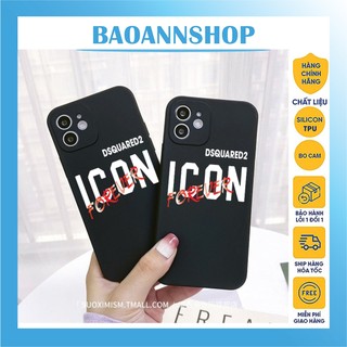 Ốp lưng iphone Dsquared2 icon Forever D44 Dẻo chống sốc Cạnh vuông bảo vệ camera 7plus/x/xsmax/11/12/13/14/pro/promax