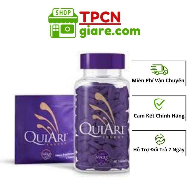 thực phẩm bảo vệ sức khỏe viên uống Quiari Energy  (60Viên) Uống Bổ Dưỡng Tăng Năng Lượng, Đốt Mỡ Thừa