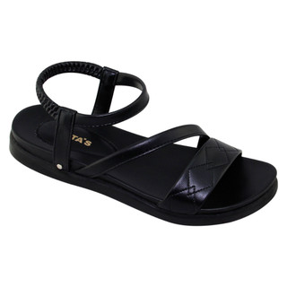 Sandal đế bằng nữ Bita's SYN.286 (Trắng + Đen + Kem)