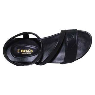 Sandal đế bằng nữ Bita's SYN.286 (Trắng + Đen + Kem)