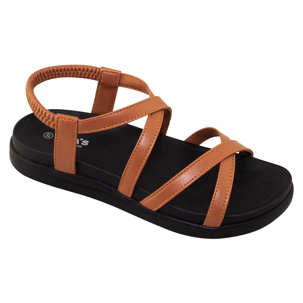 Sandal đế bằng nữ Bita's SHANA.04 (Nâu + Đen + Kem + Trắng + Xanh lá)
