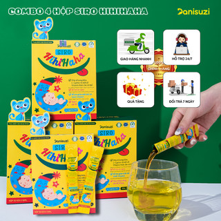 Combo 4 hộp Siro ăn ngon Hihihaha giúp bé ăn ngon tăng đề kháng tăng cân hiệu quả an toàn hộp 30 Gói + Tặng 1 hộp