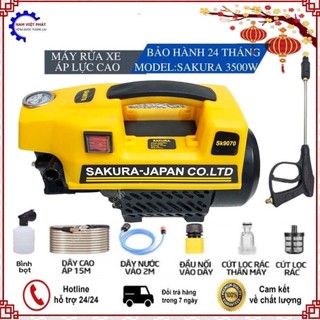 Máy rửa xe sakura 3500w - máy rửa xe mini bảo hành 24 tháng