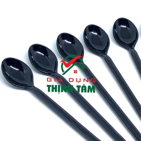 10 Muỗng Trà Sữa Đen RICO, Sinh tố,Thìa Trà Sữa 21cm chất lượng cao, thìa cafe