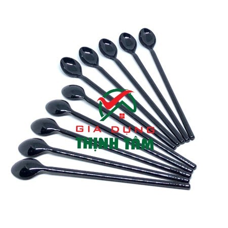 10 Muỗng Trà Sữa Đen RICO, Sinh tố,Thìa Trà Sữa 21cm chất lượng cao, thìa cafe