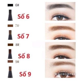 Chì Đá Haozhuang Chính Hãng - Phẩy Sợi Lông Mày Siêu Nét, Bền Màu