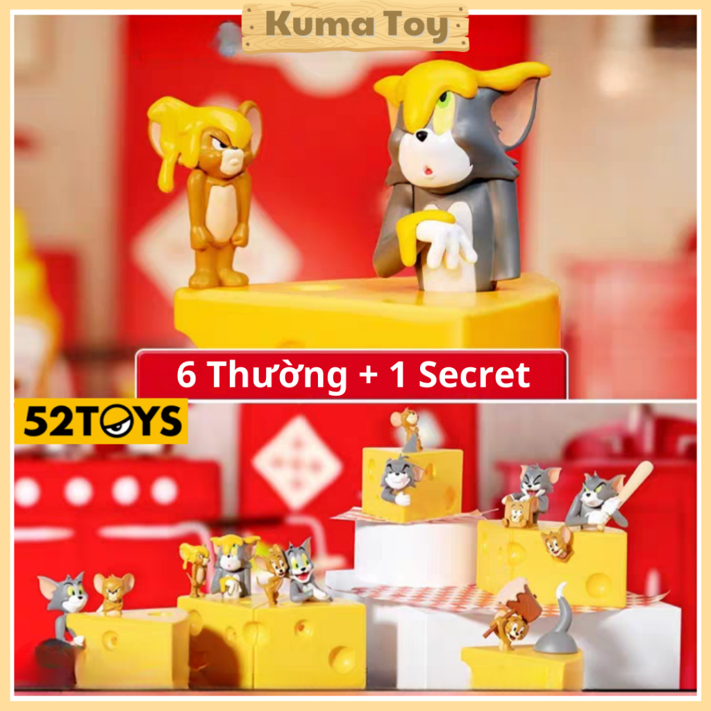 [Chính hãng] Blindbox mô hình Tom and Jerry series Cheese Battle 52Toys - Hộp mù bất ngờ ngẫu nhiên cao cấp