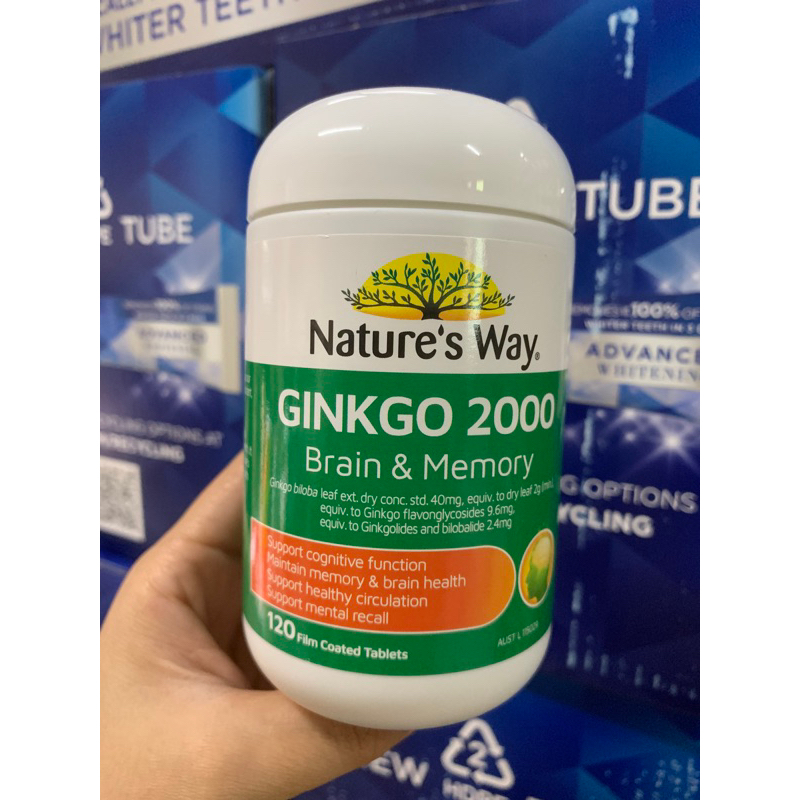 Viên Uống Bổ Não, Tăng Cường Trí Nhớ High Strength Ginkgo Biloba Nature's Way 2000mg