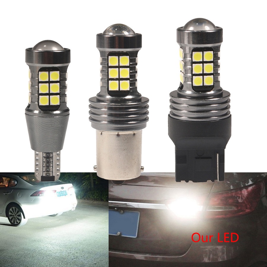 BÓNG ĐÈN LED 27SMD 3030 CÓ THẤU KÍNH - CHÂN T15 T20 7440 7443 1156 1157 CÓ CANBUS DÀNH CHO Ô TÔ 12V (01 BÓNG)