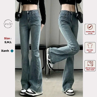 Quần jean nữ ống loe lưng cao Spring Quanjeanloe555/P6K3