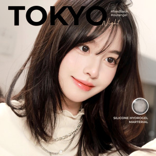   Hàng mới về  Lens đen giãn tròng có độ cận Tokyo Night nhãn hiệu Angel Eyes   Độ cận 0-8 độ   