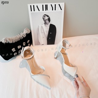 Giày cao gót nữ Hà Huyền Shoes đá vắt quai cổ gót nhọn 7cm - CG1772
