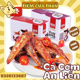 Cá cơm ăn liền tê cay hồ nam, cá cay hồ nam nội địa, cá khô rim tỏi ớt, tiệm ăn vặt thuỳ bùi