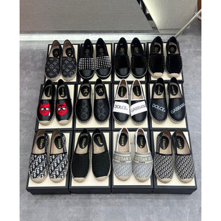 Giày slip on đinh đế cói chắc chắn . giày lười dior nam