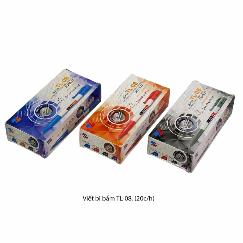 Bút bi bấm Thiên Long TL-08, nét bút 0.8mm