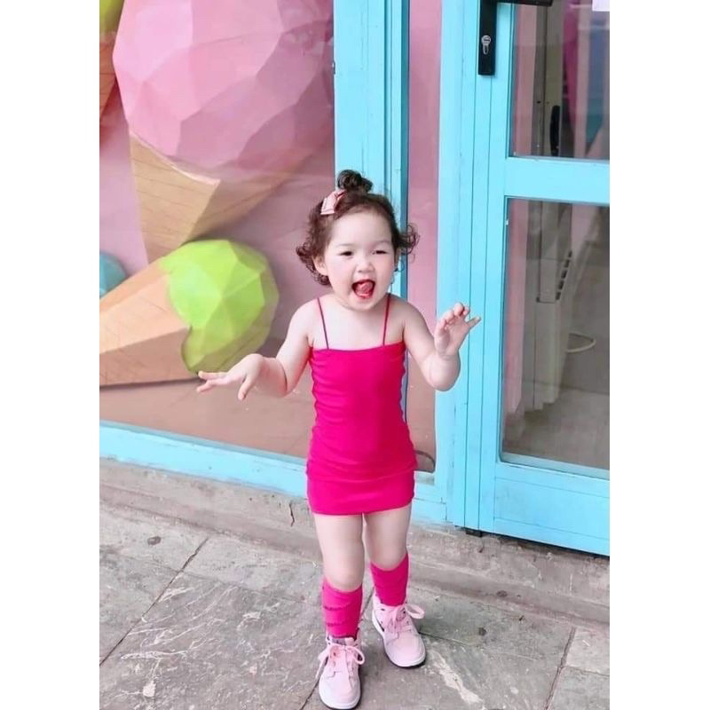 váy 2 dây cho bé body siêu xinh basic