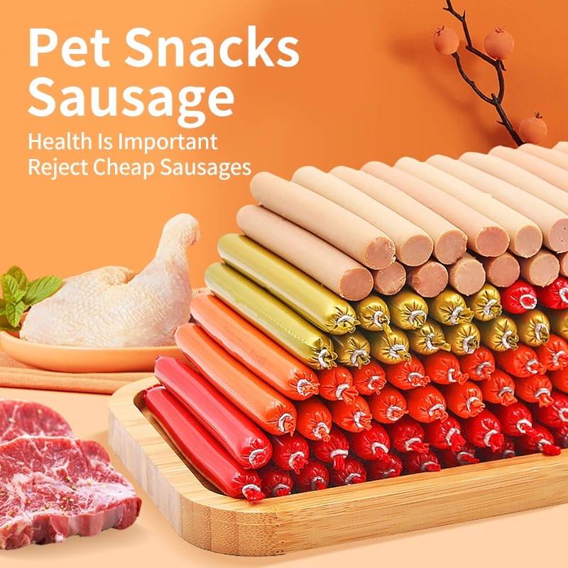 Xúc xích cho thú cưng Xúc xích chó Xúc xích mèo 15g Pet Snack Cat Dog Thức ăn cho chó mèo