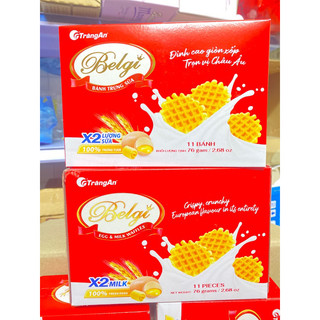 Bánh Trứng Sữa Belgi 6,9g x 11 bánh/hộp (76g)