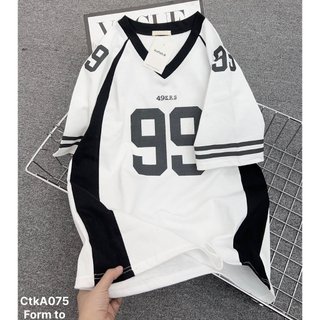 Áo phông dáng rộng số 99 tay lỡ ulzzang cá tính