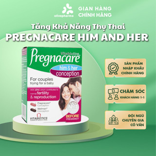 Pregnacare Him and Her Conception Vitamin Tăng Khả Năng Thụ Thai cho 2 Vợ Chồng Mong Có Em Bé và Hiếm Muộn