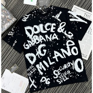 Áo phông nam nữ dolce gabbana milano chữ in - áo thun dg nam nữ phối đồ cực chấtáo phông nam nữ dolce gabbana milano chữ