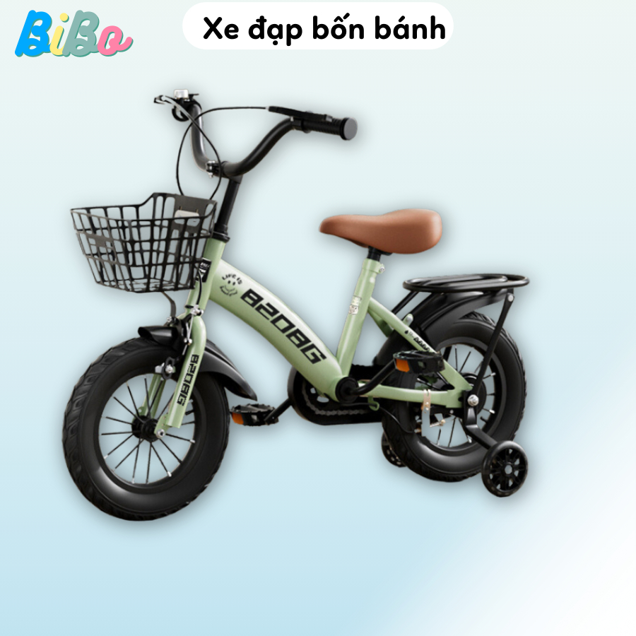 Xe đạp bốn bánh cho bé, khung kim loại cao cấp ba màu tùy chọn bảo hành 12 tháng MK23-069