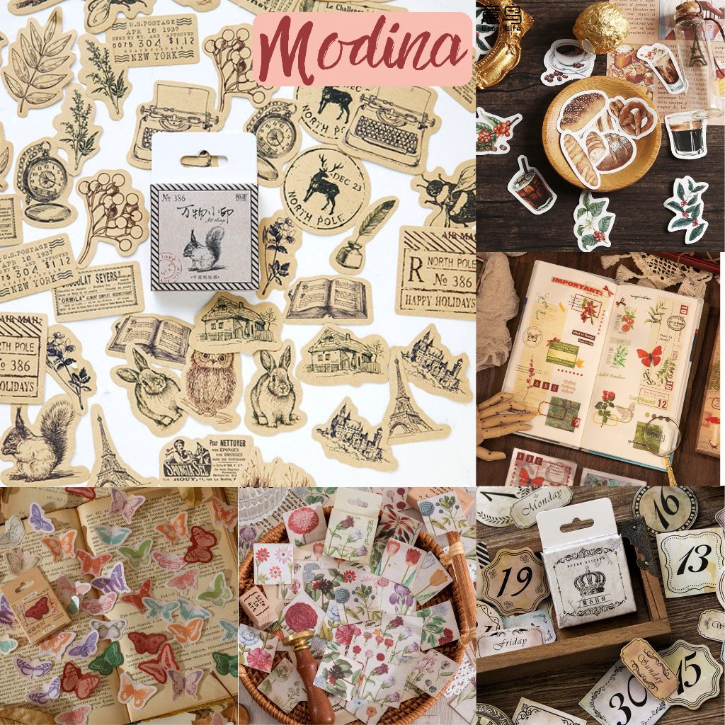 Sticker cute trang trí sổ hình cây thông MODINA, hình dán sticker cute trang trí sổ nhật ký thiệp qu