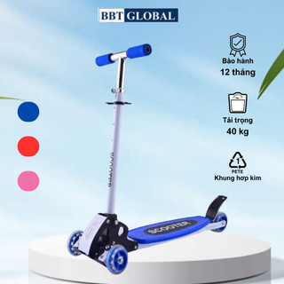 Xe trượt scooter 3 bánh cho bé chính hãng BBT Global trẻ em từ 2-8 tuổi KM956A