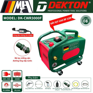 Máy rửa xe dekton dk-cwr3000f - công suất 3000w - chỉnh áp - dây nguồn tích hợp rơ le chống giật