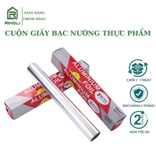 Cuộn giấy bạc nướng thực phẩm, cuộn giấy bạc bọc thức ăn màng nhôm nướng thịt, bảo quản thực phẩm-RINOLI