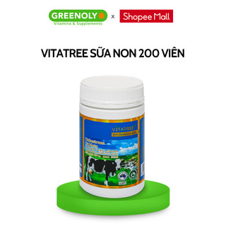 Viên Nhai Sữa Bò Non Vitatree Giúp Tăng Cường Miễn Dịch Colostrum Tablets 200 Viên